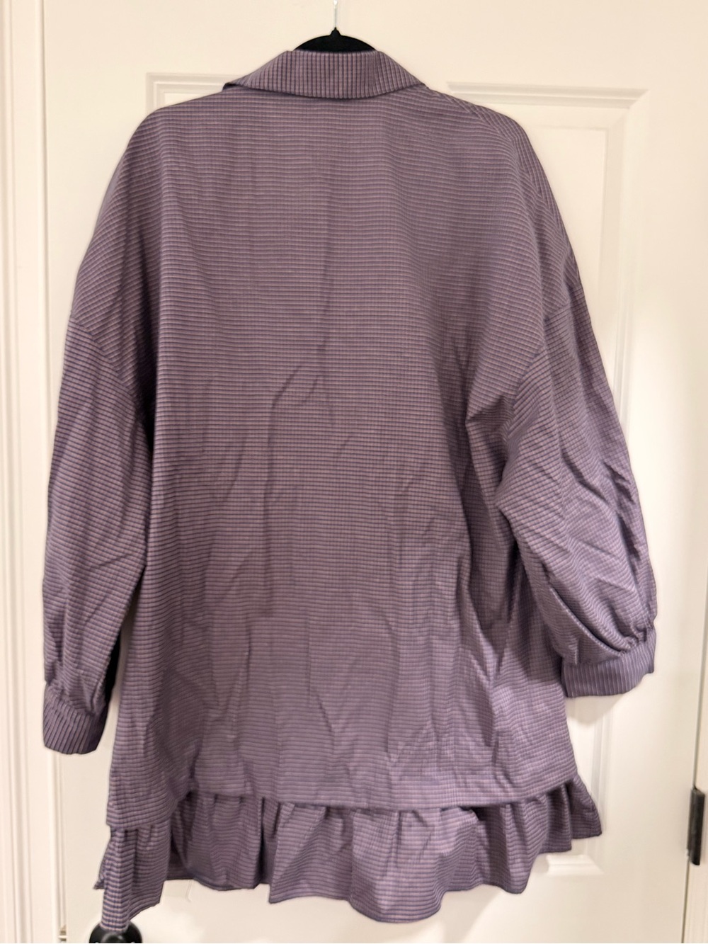 ASOS Button Up Ruffle-Hem Mini Dress - Picture 3 of 5